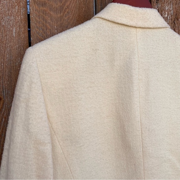 TALBOTS Women’s Cream Textured Italian Silk Cotton Fabric Blazer Jacket Size 10 - Picture 11 of 16